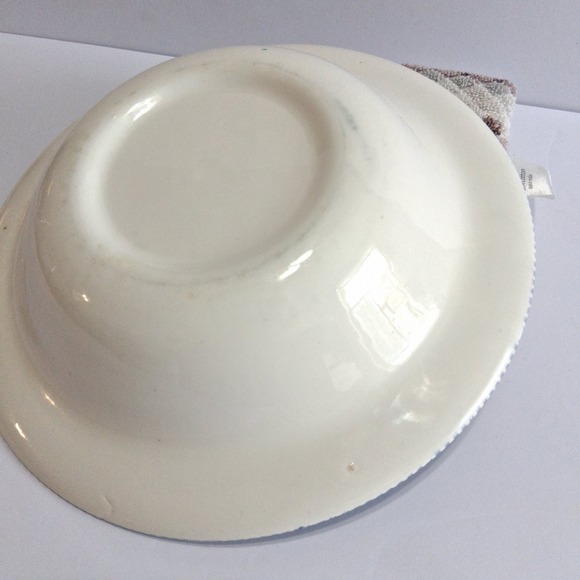 2 Vintage 10" Royal China Currier & Ives Bowl Home Sweet Home Blue White USA  #6 - Picture 7 of 8